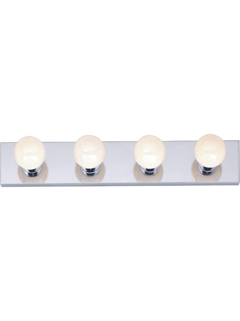 4-Light Polished Chrome Bathroom Vanity Light Bar, 24-Inch, Modern Design